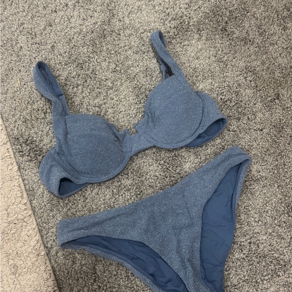 Elegant Blue Bikini Set